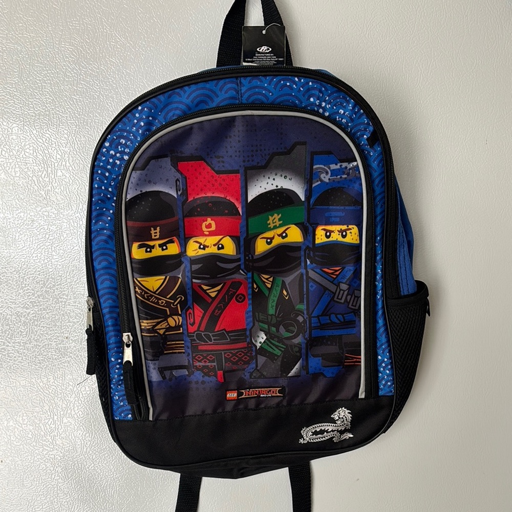 LEGO Ninjago Kids Backpack - Red, Yellow, Blue, Black